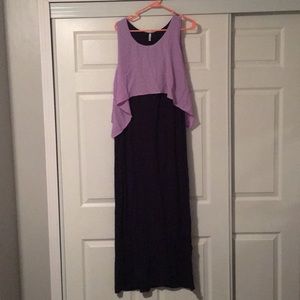 Pink blush maternity maxi dress